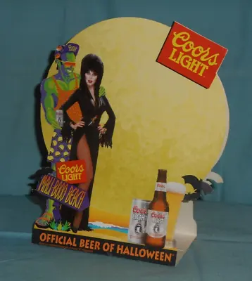 Original ELVIRA COORS LIGHT Beer Halloween Table Tent Frankenstein • $25