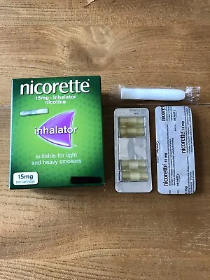 £13.95 • Buy Nicorette Inhalator 15mg Trial Pack 8 Cartridges + Mouthpiece Nicotine Exp 02/24