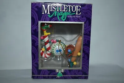 Vintage Mistletoe Magic Joy North Pole Baseball Team Christmas Ornament • $1.99