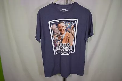 Mister Rogers Neighborhood Trolley Official Classic Blue T-Shirt Men's Medium • $10.50