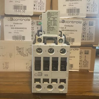 3 Pole Contactor Brand New In Box C3 Controls 300-S25N30XC10 25A 24VAC   • $69