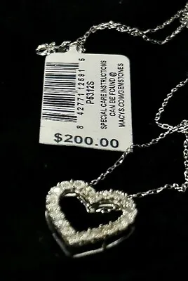 RH Macy And Co Diamond Hearts Necklace Brand New With Tag • $62