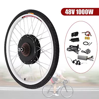 26  E-Bike Rear Wheel Electric Bicycle Hub Motor Kit 1000W Conversion Kit 48V  • $180.50