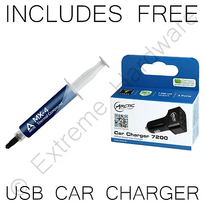 Arctic Cooling MX-4 8g Thermal Compound Paste Artic No Silver + USB Car Charger • £9.71