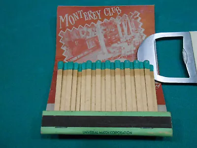 FULL  Tiki MONTEREY CLUB 40 Strike Big Matchbook  . SeasideOregon. Photo Inside • $24.95