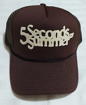 5 Seconds Of Summer Trucker Mesh Baseball Cap Hat Snapback NEW !! #037 • $32.61