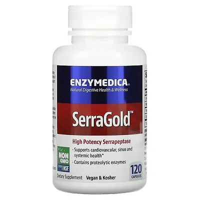 Enzymedica SerraGold 120 Capsules Casein-Free Dairy-Free Egg-Free • $43.12