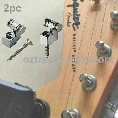 Roller String Tree Guide Retainer For Fender Strat & Tele Style Guitars.. Silver • $12.98