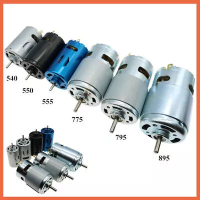 High Power Large Torque Motor 390 540 550 775 795 895 DC 12V ~ 24V Ball Bearing • £5.82