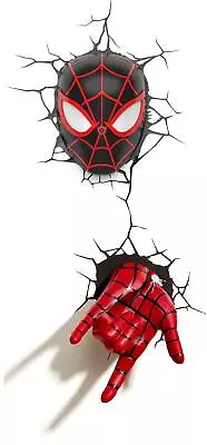 Marvel Spiderman 3D Wall Light Room Decoration With Sticker • £29.49