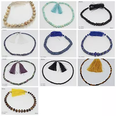 Gemstone Tassel End Bead Strand 'Gems Of Distinction Range' Various Gemstones • £12.50