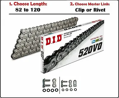 D.I.D DID 520 VO Oring Drive Chain Natural With Clip Or Rivet Master Link • $61.30