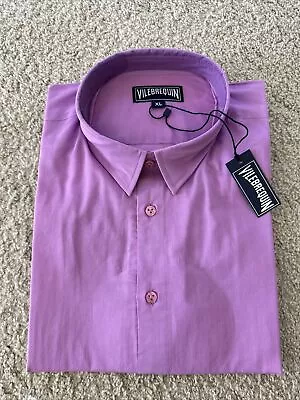 Authentic Vilebrequin Long Sleeve Cotton Voile Light Shirt UNISEX - XL - PURPLE • $90