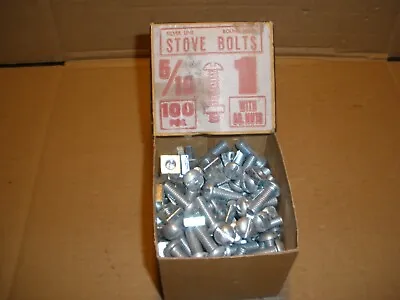 Box Of 78 Lamson 5/16 -18 X 1 Stove Bolts & Square Nuts NOS Vintage USA • $24
