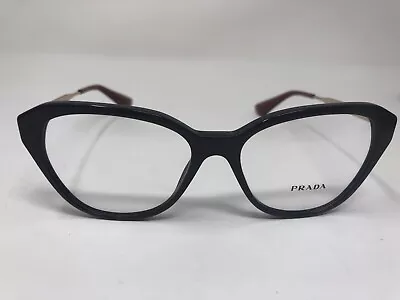 Prada Eyeglasses Frame VPR 28S 54-16-140 DHO Brown Gold Italy Full Rim JM79 • $122.50