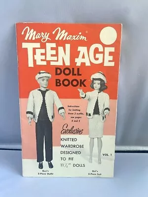 Mary Maxim Teen Age Doll Knitted Wardrobe Book Vol 1 Vintage • $5