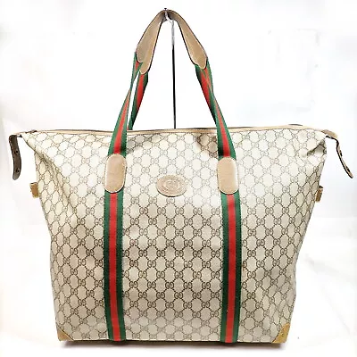 Vintage Gucci Boston Bag Sherry Line Brown PVC 3256560 • $6.50