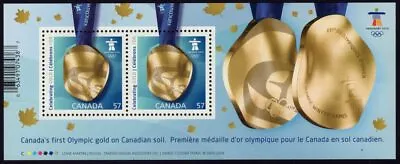 Canada - 2010 'winter Olympics Vancouver - 1st Olympic Gold Medal' Ms Mnh [d6247 • $2.61