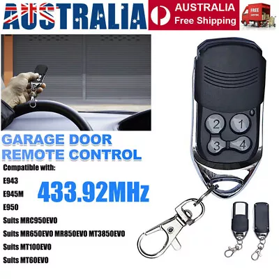 For Merlin+ 2.0 E945M E950 E943 Garage Gate Door Remote Control 433.92mhz AU  • $18.59