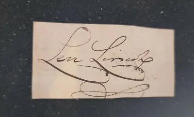 LEVI LINCOLN JR. Governor Massachusetts Large Cut Signature • $40
