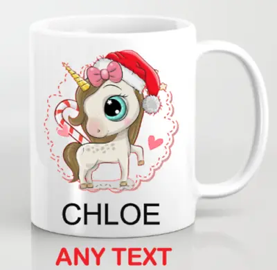 Custom Personalised Unicorn Mug Unique Gift Cup With Custom Text Unicorn Mug • £7.99