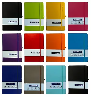 Ruled Notebook A6 A5 A4 Lined Hardback Notepad Notes  School Journal Home Diary • £3.29