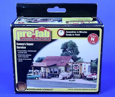 Woodland Scenics N Scale Sonny's  Super Service Pre-Fab Building Kit • $22.49