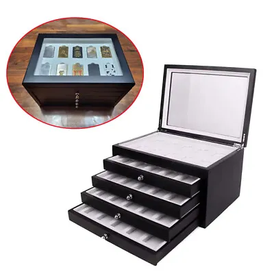 For Zippo Lighters 50 Slot Collection Storage Display Laquered Wooden Box • $298.18