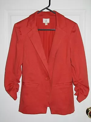 ECI New York Women's Orange Lined Blazer Jacket Size M Business Workwear • $12