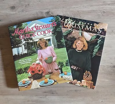 Lot Of 2 Vintage Martha Stewart Christmas 89' & Martha Stewart's Quick Cook 83' • $17.97