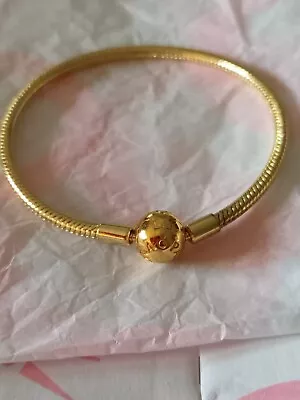 Pandora Gold Plated Bracelet  19 Cm Size . • £8.50