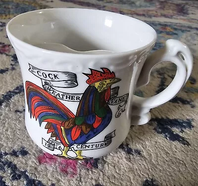 Royal Crown Cock Weathervane 19 Century Mustache Mug Tea Cup White JAPAN • $25