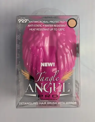 Tangle Angel Pro Compact Pink And Blue Detangling Brush And Mirror NEW • £7