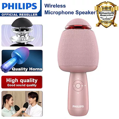 Philips Stylish KTV Variable Voice Handheld Microphone HomeKaraoke Entertainment • $109