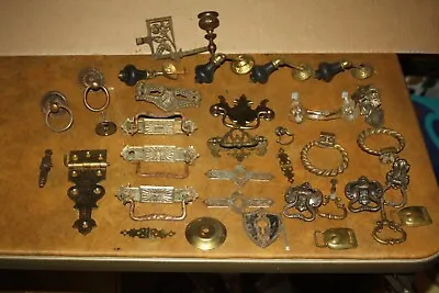 Lot Of Antique / Vintage Furniture Hardware Drawer Pulls Handles Knobs ++ • $49.99