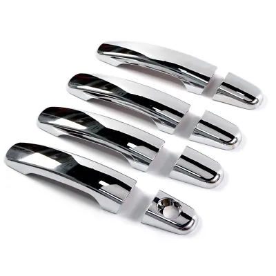 Chrome Door Handle Cover W/ Driver Keyholes For Chevrolet Equinox Malibu GMC • $28.49