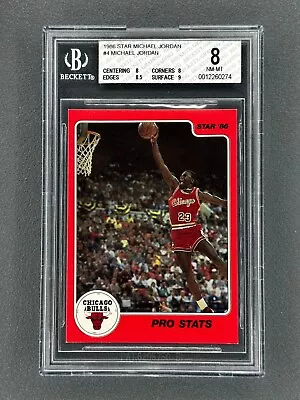 1986 Star Michael Jordan #4 Rookie Rc Chicago Bulls Hof Pro Stats Bgs 8 Nm- Mint • $1999.95
