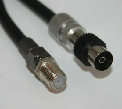 2 Metres Aerial Cable Lead Coax Male To F Plug With F Plug And Coax Links.Sky.TV • £9.95