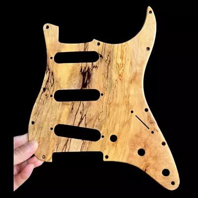 1pcs Of Spalted Maple Wood 11 Holes Sollid Wood Electric GUITAR Pickguard • $19