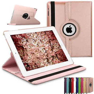 For IPad 9/8/76th 5th Air 5 Mini 1 2 3 4 Leather 360 Rotating Smart Case Cover • £4.95