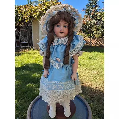 German Early Armand Marseille Bisque Doll Head Composite Body 390n DRGM 246 • $250