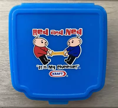 Vintage Kraft Cheese Singles Container Red And Ned “It’s My Cheese!” Promo Blue • $15