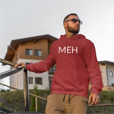 MEH UnisexHoodie-Simple Minimal Printed One Liner • $12.99