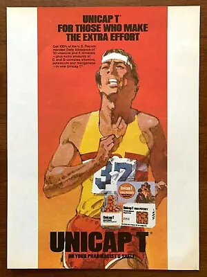 1982 Unicap T High Potency Vitamin Supplement Vintage Print Ad/Poster Running  • $14.99