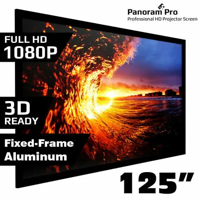 $249.95 • Buy 125  Inch Fixed Aluminum Frame Projector Screen Home Theatre HD TV Projection 3D