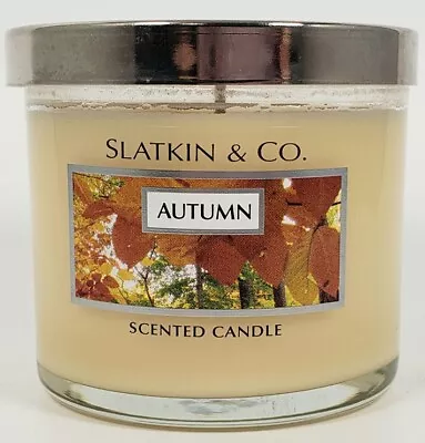 Slatkin & Co AUTUMN Scented Fall Candle 4 Oz Single Wick - New Old Stock • $16.88