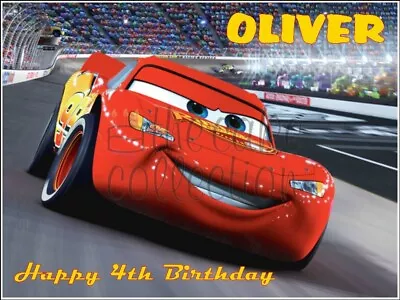 Disney Pixar Cars Lightning Mcqueen Edible Icing Cake Topper / Many Sizes • £5