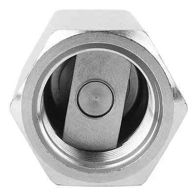 $17.33 • Buy Stainless Steel Hex BSPP Female Thread One Way Check Valve 1/4in For Pipes