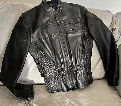 Harley Davidson COMPETITION II Vented Leather Jacket With Liner Sz Small • $150