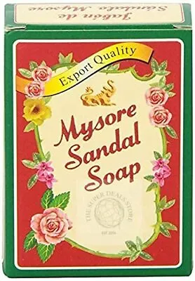 Pure Natural Sandalwood OiL Mysore Sandal Soap 75g |Skin Care| Grade 1 | TFM 80% • $10.29